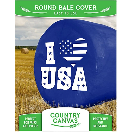 Wohali Holiday Bale Cover, I Love USA