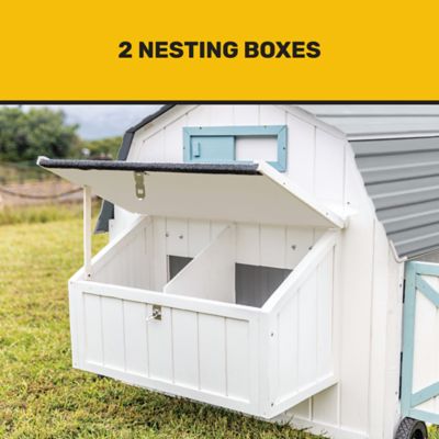 Image showing  Farmhouse Tractor Chicken Coop, 6 Bird Capacity