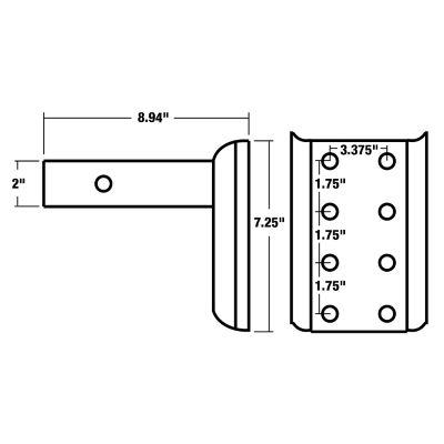 Image showing 6 th Buyers Products Pintle Hitch Mount, 3 Position