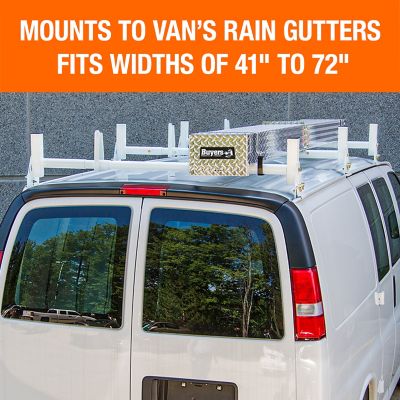 Image showing  600 lb. Capacity Van Ladder Rack Set, 2 Bars And 2 Clamps