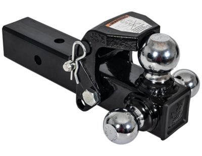 Buyers Products Tri-Ball Hitch with Pintle Hook and Chrome Towing Balls, Fits 2-1/2 Inch Receivers