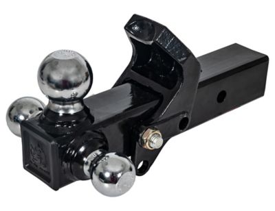 Image showing  2-1/2 in. Receiver Tri-Ball Hitch with Pintle Hook and Chrome Towing Balls, 6,000/10,000/14,000 lb. Capacity