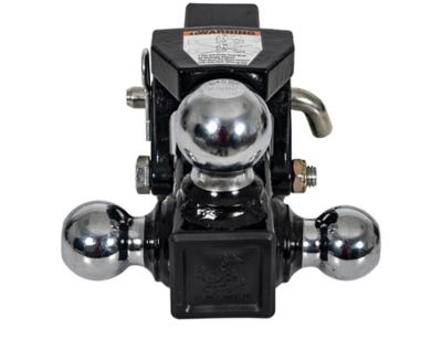 Image showing  2-1/2 in. Receiver Tri-Ball Hitch with Pintle Hook and Chrome Towing Balls, 6,000/10,000/14,000 lb. Capacity