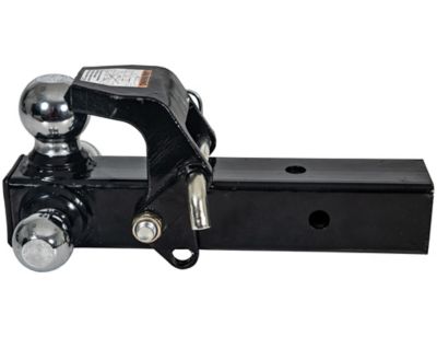 Image showing 5 th Buyers Products 2-1/2 in. Receiver Tri-Ball Hitch with Pintle Hook and Chrome Towing Balls, 6,000/10,000/14,000 lb. Capacity