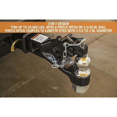 Image showing 7 th Buyers Products 2-1/2 in. Receiver-Mounted Combination Hitch with 2-5/16 in. Ball, 12-Ton Capacity