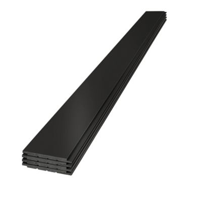 EDGE Midnight Black Timeless Smooth Nickel Gap Shiplap, 1 in. x 8 in. x 8 ft., 4 pc.