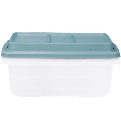 Image showing  Hi Rise Storage Bin, 18 qt., Clear