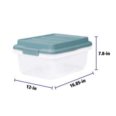 Image showing  Hi Rise Storage Bin, 18 qt., Clear