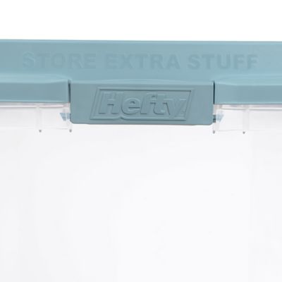 Image showing 5 th HEFTY Hi Rise Storage Bin, 18 qt., Clear