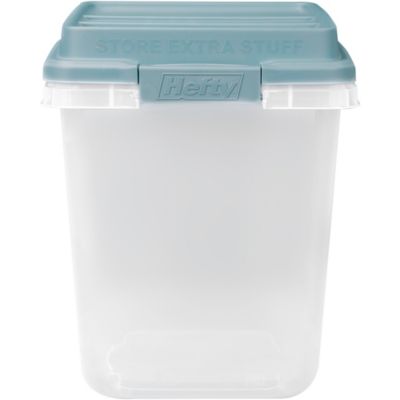 Image showing  Hi Rise Storage Bin, 32 qt., Clear