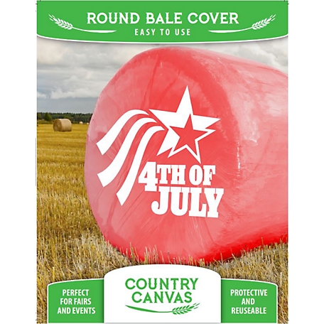Wohali Holiday Bale Cover, Red, 4th of July