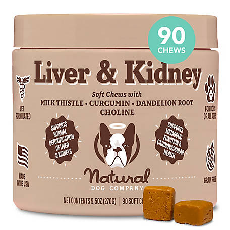 Natural Dog Company Liver & Kidney Chews for Dogs, 90 Count