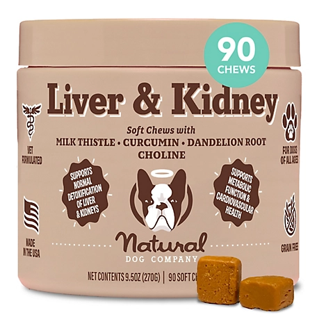 Natural Dog Company Liver and Kidney Chews for Dogs, 90 ct.
