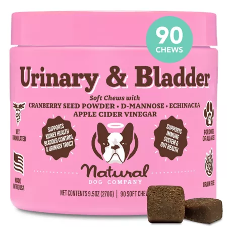 Natural Dog Company Chewable Urinary and Bladder Supplement for Dogs 90 ct Dog Urinary & Kidney Supplements