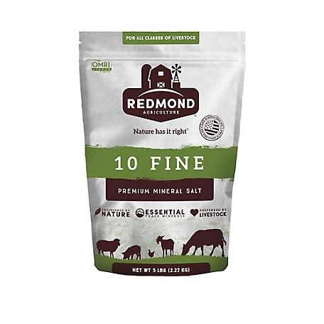 Redmond 10 Fine Premium Mineral Salt Cattle Feed, 5 lb.