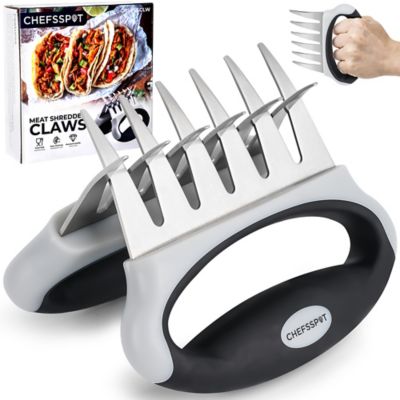 CHEFSSPOT Stainless Steel Meat Shredder Claws with Ultra-Sharp Blades - Turkey Lifter