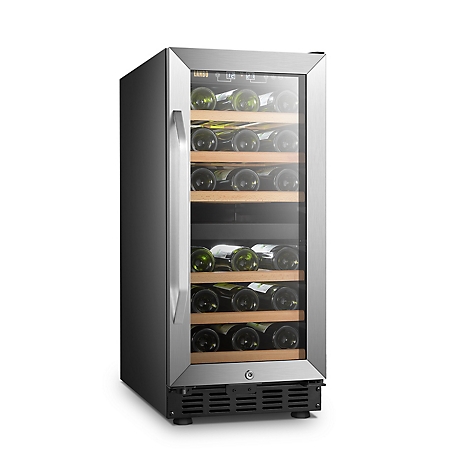 Lanbo Dual Zone (Built In or Freestanding) Compressor Wine Cooler, 26 Bottle Capacity