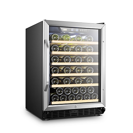 Lanbo Single Zone (Built In or Freestanding) Compressor Wine Cooler, 51 Bottle Capacity