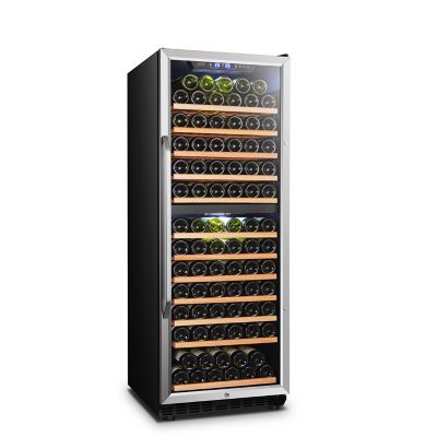Lanbo Dual Zone (Built In or Freestanding) Compressor Wine Cooler, 141 Bottle Capacity