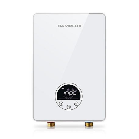 Camplux Electric Tankless Instant Water Heater 1.8 GPM 6kW 240V, White