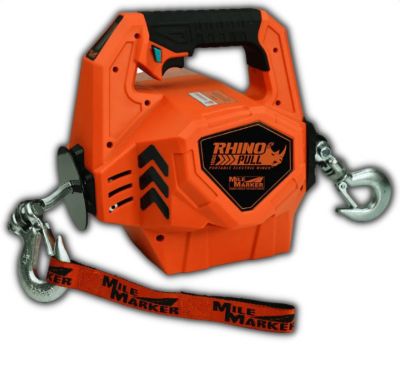 Mile Marker 24V Electric Rhino Pull Portable Winch, 1,000 lb.