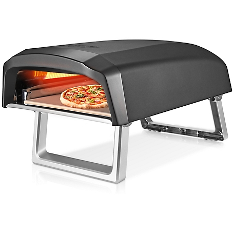 Commercial CHEF Pizza Oven Outdoor - Propane Gas Portable for Outside (L-Shaped Dual Burner), CHGSPZOVSG