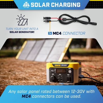 Image showing 5 th Champion Power Equipment 600/300-Watt Lithium-Ion Solar Generator Portable Power Station Backup Battery, 285Wh