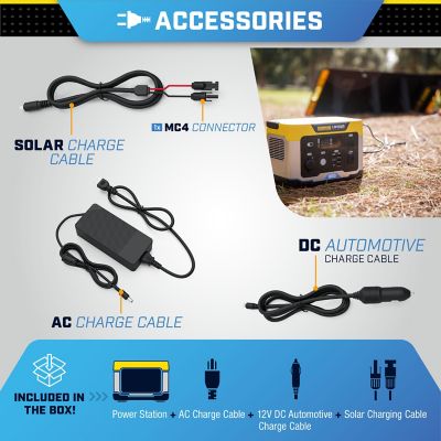 Image showing 6 th Champion Power Equipment 1,200/600-Watt Lithium-Ion Solar Generator Portable Power Station Backup Battery, 579Wh