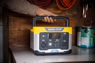 Image showing 8 th Champion Power Equipment 1,200/600-Watt Lithium-Ion Solar Generator Portable Power Station Backup Battery, 579Wh