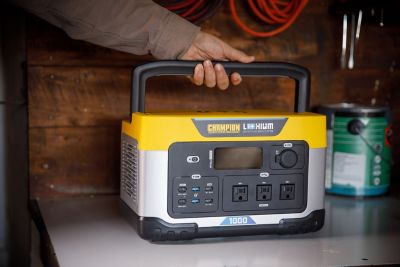 Image showing 9 th Champion Power Equipment 2,000/1,000-Watt Lithium-Ion Solar Generator Portable Power Station Backup Battery, 998Wh