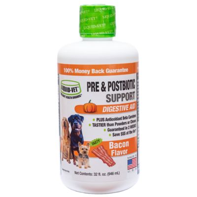 Liquid-Vet K9 Pre & PostBiotic Support Bacon Flavor Formula for Dogs, 32 oz.