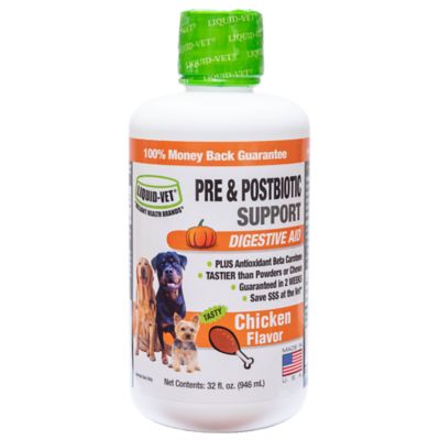 Liquid-Vet K9 Pre & PostBiotic Support Chicken Flavor Formula for Dogs, 32 oz.