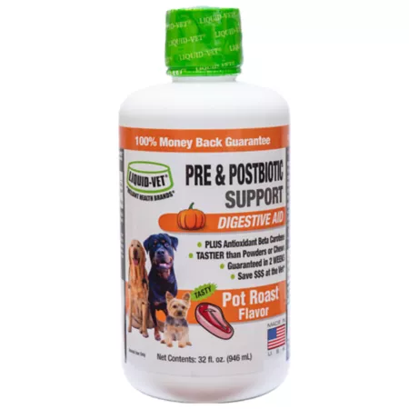 Liquid-Vet K9 Pre and Postbiotic Support Formula for Dogs Pot Roast Flavor 32 oz. Dog Digestion Supplements