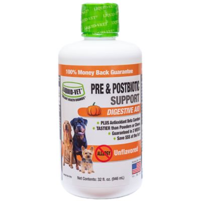 Liquid-Vet K9 Pre & PostBiotic Support Allergy-Friendly Unflavored Formula for Dogs, 32 oz.