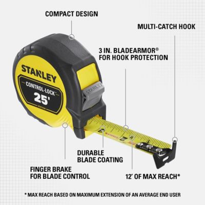 Image showing  25 ft. Control Lock Tape Measure