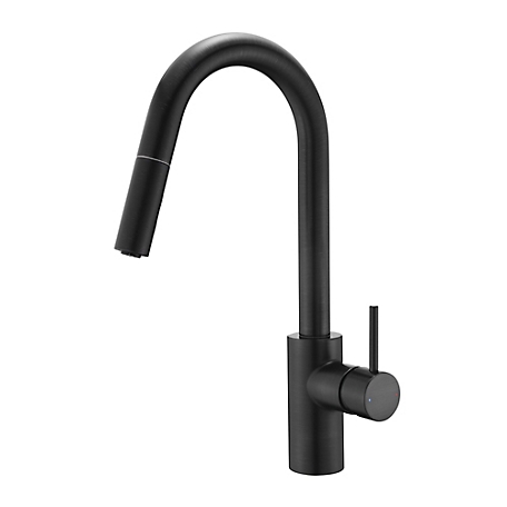 Ultra Faucets Euro Modern Single-Handle Pull-Down Sprayer Kitchen Faucet with Accessories, Rust & Spot Resist, Oil Rubbed Bronze