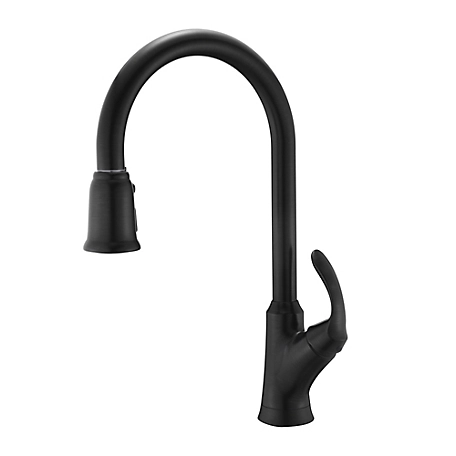 Ultra Faucets Stilleto Single-Handle Pull-Down Sprayer Kitchen Faucet with Accessories, Rust & Spot Resist in Oil Rubbed Bronze