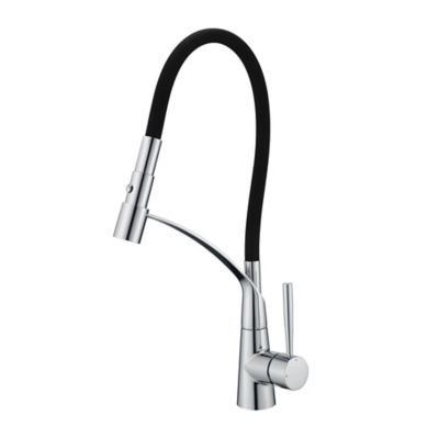 Ultra Faucets Pagani Single-Handle Pull-Down Sprayer Kitchen Faucet with Accessories in Rust and Spot Resist in Polished Chrome