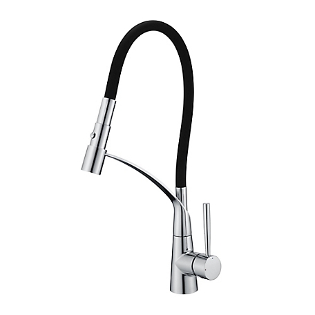 Ultra Faucets Pagani Single-Handle Pull-Down Sprayer Kitchen Faucet with Accessories in Rust and Spot Resist in Polished Chrome