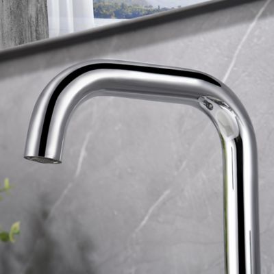 Image showing  Kree Single Hole Single-Handle Bathroom Faucet Rust and Spot Resist with Drain Assembly in Polished Chrome