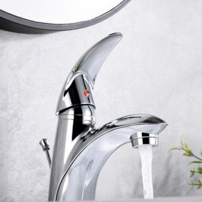 Image showing  Vantage 4 in. Centerset Single-Handle Bathroom Faucet Rust and Spot Resist with Drain Assembly in Polished Chrome