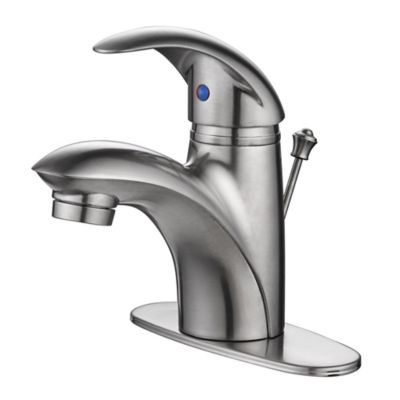 Ultra Faucets Vantage 4 in. Centerset Single-Handle Bathroom Faucet Rust and Spot Resist with Drain Assembly in Brushed Nickel