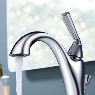 Image showing  Z Single Hole Single-Handle Bathroom Faucet Scratch Resist with Drain Assembly in Polished Chrome