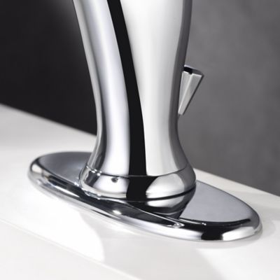 Image showing  Z Single Hole Single-Handle Bathroom Faucet Scratch Resist with Drain Assembly in Polished Chrome