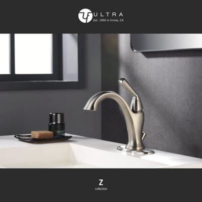 Image showing  Z Single Hole Single-Handle Bathroom Faucet Scratch Resist with Drain Assembly in Brushed Nickel