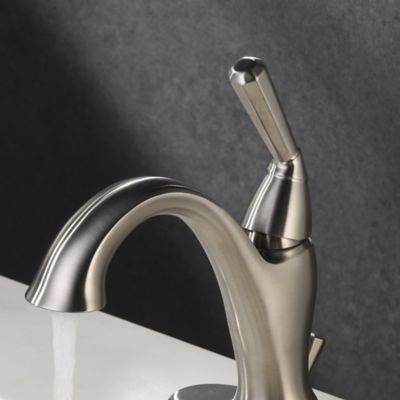 Image showing  Z Single Hole Single-Handle Bathroom Faucet Scratch Resist with Drain Assembly in Brushed Nickel