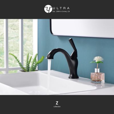 Image showing  Single-Handle Z Single Hole Bathroom Faucet Scratch Resist with Drain Assembly in Oil Rubbed Bronze