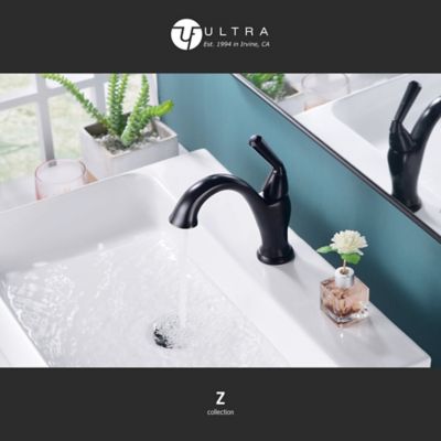 Image showing  Single-Handle Z Single Hole Bathroom Faucet Scratch Resist with Drain Assembly in Oil Rubbed Bronze