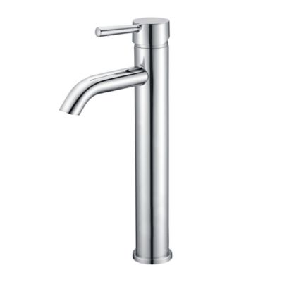 Ultra Faucets Euro Single Hole Single-Handle Tall Vessel Bathroom Sink Faucet Rust Resist in Polished Chrome