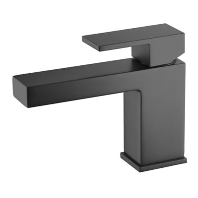 Ultra Faucets Rift Single Hole Single Handle Bathroom Faucet Rust Resist in Matte Black